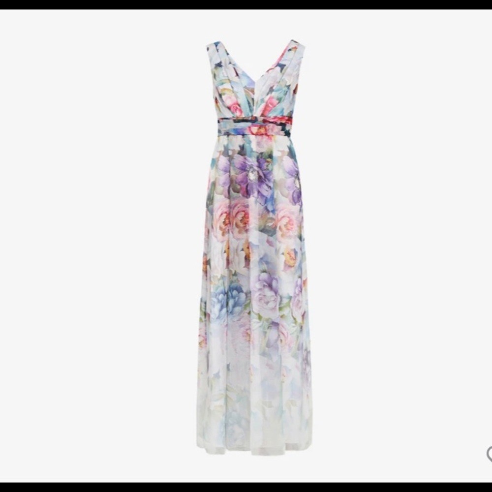 Adrianna Papell SLEEVELESS FLORAL DRESS sz.2